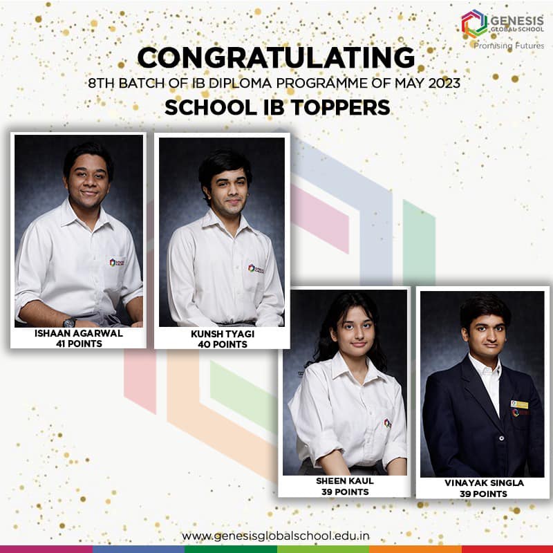 Congratulating School IB Topper 
