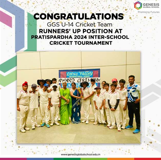 U-14 Cricket Team for securing the Runners’ UP position 